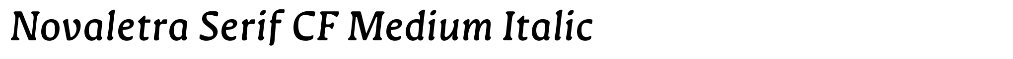 Novaletra Serif CF Medium Italic image